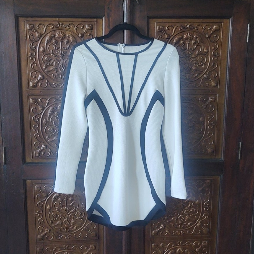 White & black dress